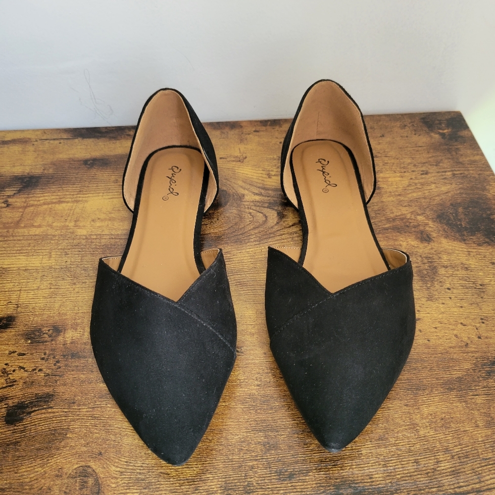 Qupid Black Flats